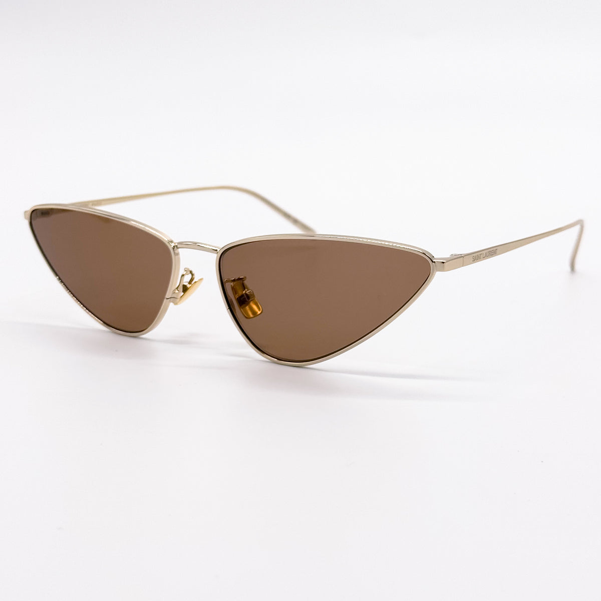 NEW SAINT LAURENT SL487 003 BROWN WOMEN SUNGLASSES SAINT LAURENT SL487 003 NEW SAINT LAURENT SL 487 003 WOMEN GOLD BROWN | Mercari main image 4