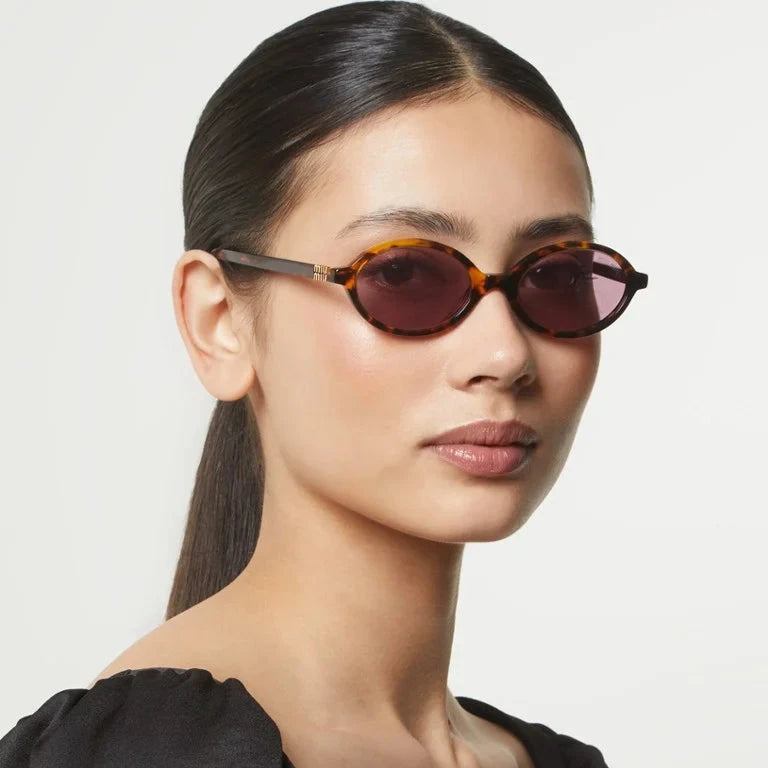 MIU MIU オーバル サングラス MU04ZSF VAU50D Miu Miu MU 04ZSF VAU50D Sunglasses Women's Honey Havana/Pink