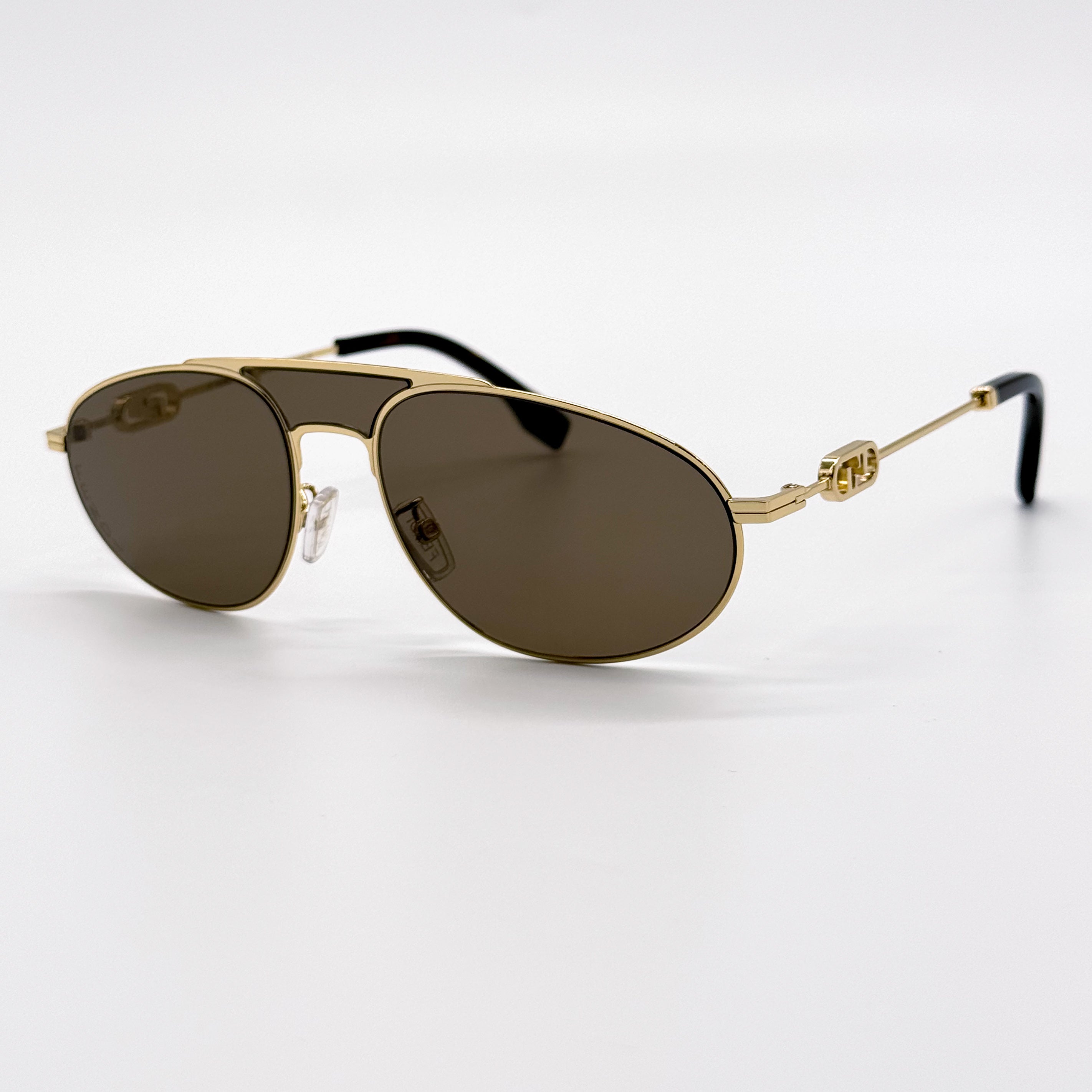 FENDI FE40072U 30E BROWN GOLD SUNGLASSES