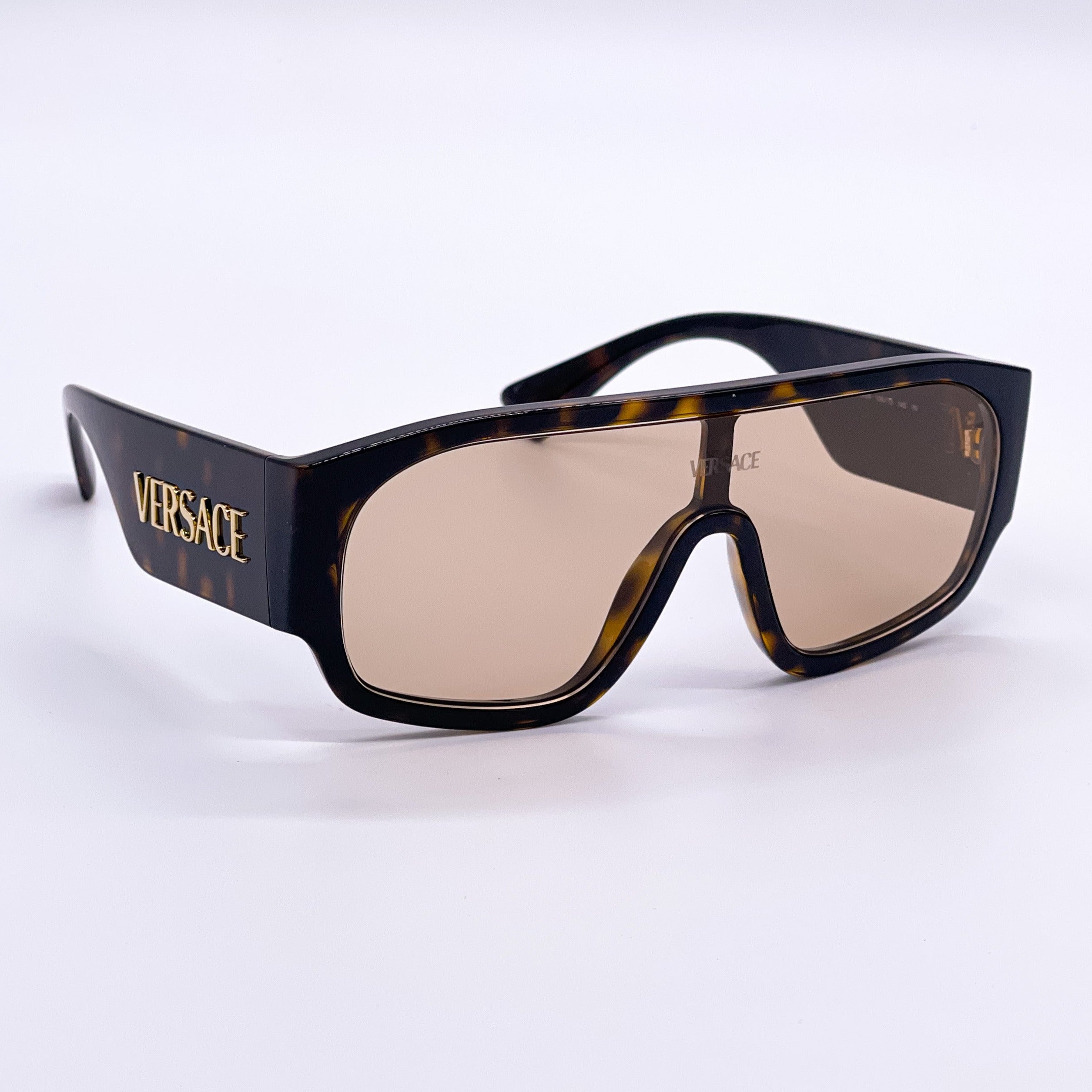 VERSACE VE4439 108/73 LOGO SHIELD SUNGLASSES