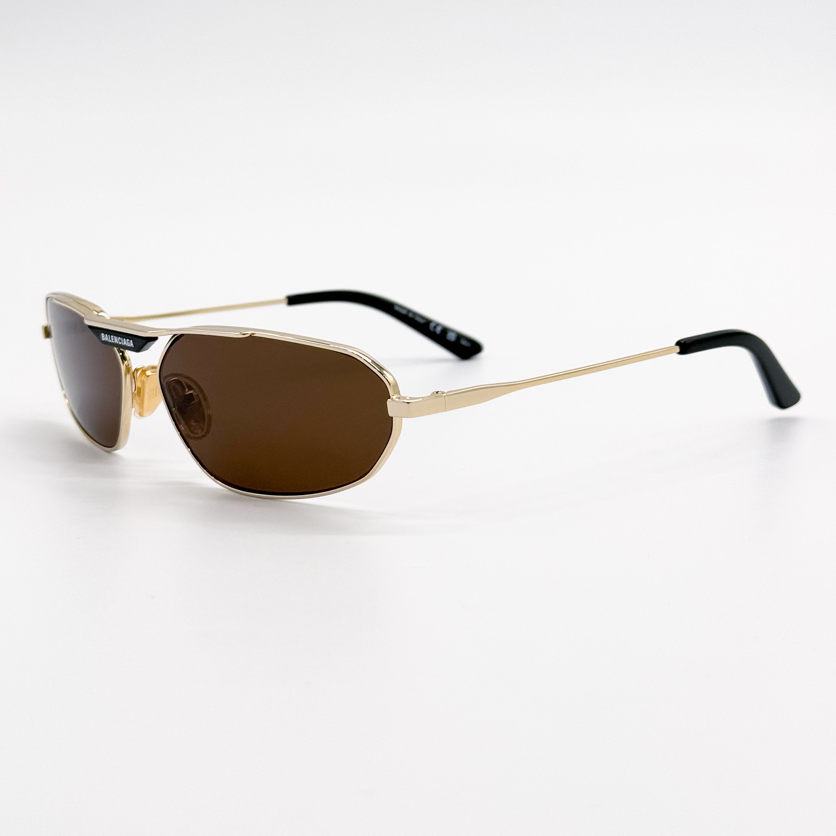 BALENCIAGA TAG 2.0 OVAL SUNGLASSES BB0245S 003